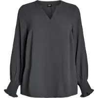 Zizzi Bluse 'Kikka' mørkegrå