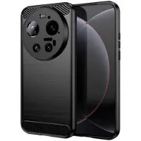 Mtp Products Xiaomi 17 Ultra Børstet TPU Cover - Karbonfiber - Sort