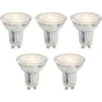 LUEDD Sæt med 5 GU10 50 dæmpbare LED-pærer 3,9W 450 lm 2700K Longlife