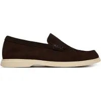 BOSS Ruskindsloafers med præget logo