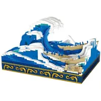 Pantasy Kanagawa Surfing Set Ukiyo-e Konstruktionsspil 15 Cm
