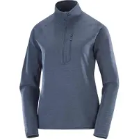 Salomon - Fleece dame - Sntial Lightwarm HZ W Blue Nights til Unisex - Størrelse S - Blå