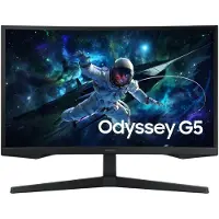 Samsung Odyssey G5 S27CG554EU - G55C Series - LED-skærm - gaming - kurvet - 27 - 2560 x 1440 QHD @ 165 Hz - VA - 300 cd/m² - 2500:1 - HDR10 - 1 ms - HDMI, DisplayPort - sort