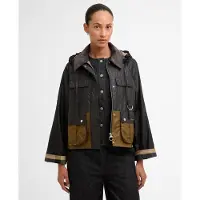 Barbour Barbourtil kvinder. LWX1530 Liza Waxed Jacket sort, brun (M), Casual, Bomuld