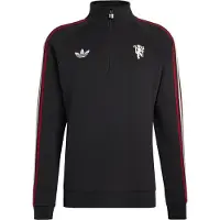Adidas Manchester United Track Top Og Half Zip - Sort - , størrelse Large
