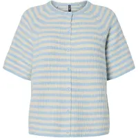 Pieces Pcmalou Stribet Strikket Cardigan