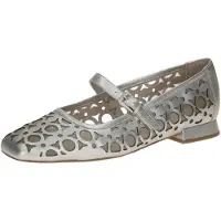 Caprice Ballerina, metallic, made of Leather with Trapeze heel, Size 39