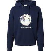 Jack & Jones Sweatshirt 'JJPERRY' navy / lysegul / pastelorange / hvid