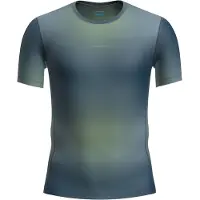 Icebreaker - Skiundertøj - M Merino Blend 75 Cool-Lite Featherlight SS Crewe Atlantis Flint Blue Seaglass til UnisexUld - Størrelse XL - Blå