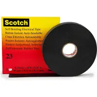 3M Scotch 23 tape sort selv-vulkaniserende gummi tape m/sort liner. 19 mm x 9.15 m. 0.76 mm tyk. Lever