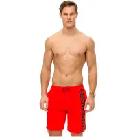 Superdry Superdrytil mænd. M3010238A Klassisk rød badedragt (S), Badetøj, Genanvendt polister, Bæredygtig