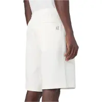 Armani Exchange A|X Armani Exchangetil mænd. XM000372AF10818U0009 Bondede bermudashorts, hvide (L), Casual, Bomuld