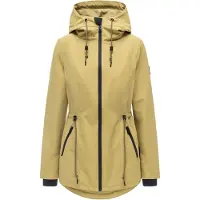 NAVAHOO Overgangsparka 'Blumentanz 14' khaki / sort