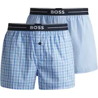 BOSS Pakke med to pyjamasshorts i bomuld med logo-linning