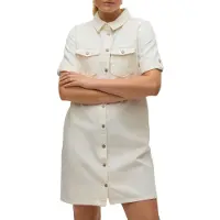Vero Moda Blusekjole 'VMJENNIE' white denim