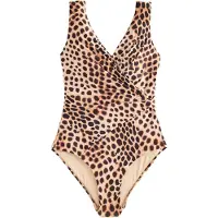 Next Formgivende badedragt brun / cappuccino / sort