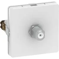LAURITZ KNUDSEN Fuga udtag til 1xF-Connector 1M hvid
