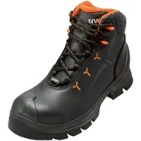 Uvex 65232, Unisex, Voksen, Sikkerhedsstøvler, Sort, Orange, ESD, HI, HRO, S3, SRC, Snørrelukning