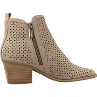 Carmela Carmelatil kvinder. 16314903-BEIGE Ankelstøvler i læder 163149 beige (38), Brun, 3-5 cm, Splittet læder, Lynlås, Casual