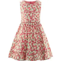 Happy girls Kjole lysegul / mint / magenta