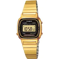 Casio Dameur LA670WEGA-1EF Collection Gul guldtonet stål 30.3x24.6 mm