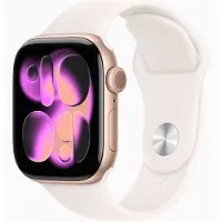 Apple Watch Series 11 GPS Smartwatch, 42 mm rosaguld aluminiumskasse, blød pink sportsrem - størrelse S/M MEU04MP/A
