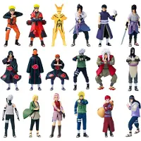 Naruto 7 cm Figure 6 pack Deluxe box - assorted