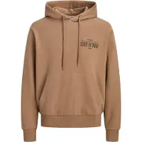 JJ REBEL Sweatshirt 'JREBCHRISTIAN' brun / sort / hvid