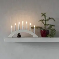 Konstsmide Elektrisk Julestage Hvid træ 7 lys 22,5cm 3972-210 Modsvarer: N/A