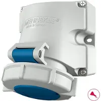 MENNEKES 9105, 3P, Blå, Grå, IP67, 230 V, 16 A, 50/60 Hz