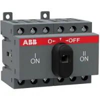 ABB Omskifter 1-0-2, 16A (AC-21/AC-22), 3 polet, uden greb og aksel, for bund eller DIN-skinnemontage