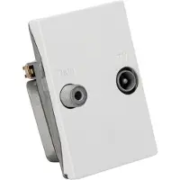 Triax TD241E Tilslutningsdåse, TV/Data, hvid, til FUGA 50x77