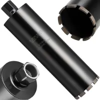 Vevor kernebor, 114 mm diameter, 356 mm boredybde, 1-1/4 in-7 indvendig gevind, højpræcisionssvejseteknologi, våd diamantkernebor til armeret beton, røde mursten og murværk