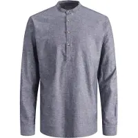 Jack & Jones Summer Half Placket Linen Skjorte Med Lange ærmer