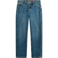 Superdry Superdrytil kvinder. W7011166A Jeans Rise Straight blå (32/32), Casual, Bomuld, Denim