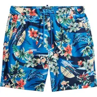 Superdry Superdrytil mænd. M3010232A Genbrugt badedragt med Hawaii-print blå (XXL), Badetøj, Genanvendt polister, Bæredygtig