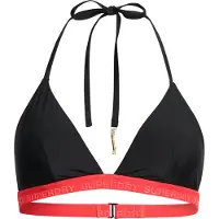 Superdry Superdrytil kvinder. W3010394A Trekantet bikinitop i stretch, sort (M), Badetøj, Genanvendt polister, Bæredygtig