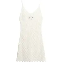 Superdry Superdrytil kvinder. W8011606A Off-white mini hæklet kjole med tynde stropper (S), Hvid, Casual, Uden ærmer/stropper