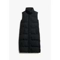 Superdry Superdrytil kvinder. W5011803A Vatteret vest i lang linje, sort (S), Casual, Genanvendt polister, Bæredygtig