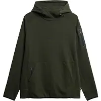 Superdry Superdrytil mænd. M2013728A Løstsiddende sweatshirt med hætte og logo Tech green (XL), Casual, Grøn, Bomuld