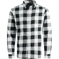 Jack & Jones Skjorte 'Gingham' sort / hvid