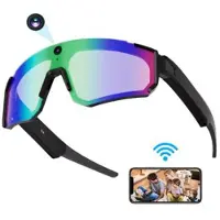 Mtp Products V06 AI Smart-briller til cykling/flyvning – sort/grøn