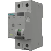 Siemens 2P 25A 0,03A differentialafbryder Type A N-venstre 30mA SENTRON 5SV3312-6KL