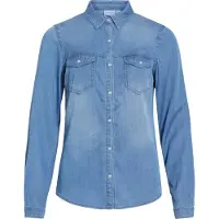 Vila Bluse 'VIBista' blue denim