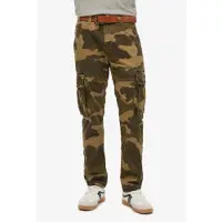 Superdry Superdrytil mænd. M7011132A Cargo Core-bukser, brun (32/32), Casual, Camouflage, Bomuld