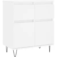 vidaXL skænk 60x35x70 cm konstrueret træ hvid