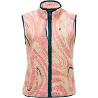 Peak Performance - Mærker - W Graphic Pile Vest Topo Swirl til UnisexUld - Størrelse XS - Lyserød