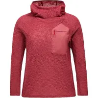 Peak Performance - Fleece dame - W Freelight Alpha Hood Wild Rouge til UnisexUld - Størrelse S - Rød