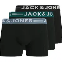 Jack & Jones Boksershorts 'Sense' lyseblå / mørkegrøn / sort / hvid