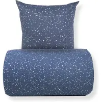 Borg Living Dobbelt sengetøj 200x220 cm - 100% Bomuld - Zodiac blue - Vendbart med stjerner